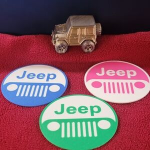 Jeep Coasters Set with Gold Model